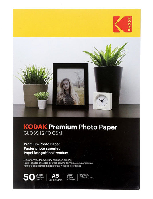 Papier fotograficzny błyszczący Kodak Premium 240 g/m2/ A5 / 15x21 cm / 50 szt / 891727 - zdjęcie 2