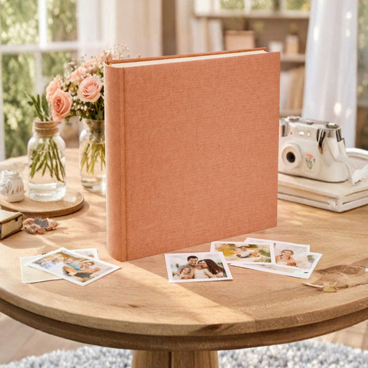Album tradycyjny szyty 29x32 cm 100 stron DBCL50LINENNUTMEG - zdjęcie 2