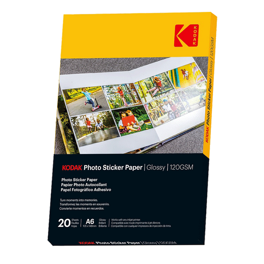Papier fotograficzny samoprzylepny błyszczący Kodak 120 g/m2 / A6 / 10x15cm / 20 szt / 891337