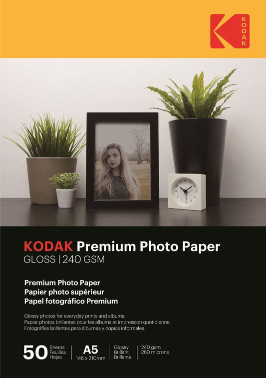 Papier fotograficzny błyszczący Kodak Premium 240 g/m2 / 4R / 10x15cm / 50 szt / 740096