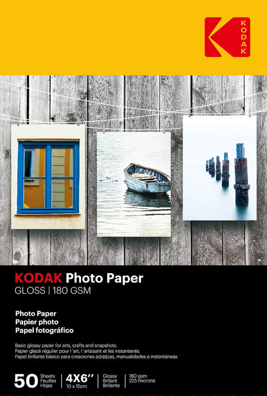 Papier fotograficzny błyszczący Kodak 180 g/m2/ 4R / 10x15cm / 50 szt / 740506