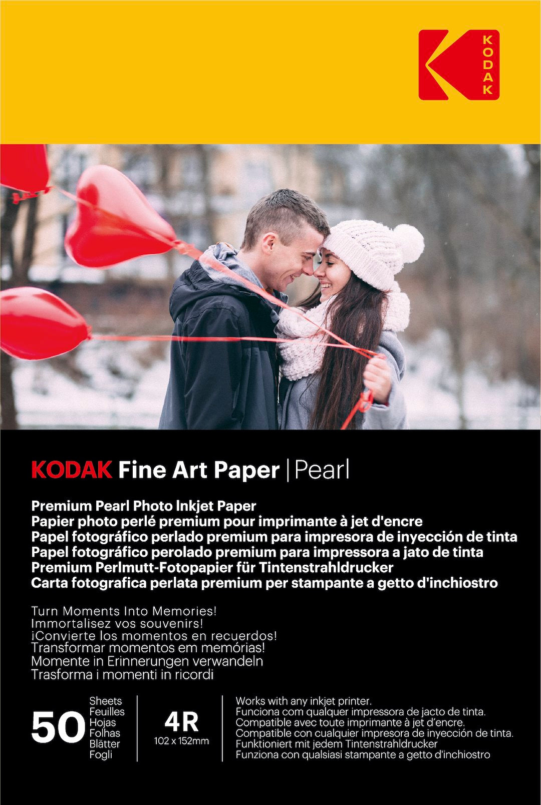 Papier fotograficzny Kodak Fine Art Paper Pearl 240 g/m2 / 4R / 10x15cm / 50 szt / 891725