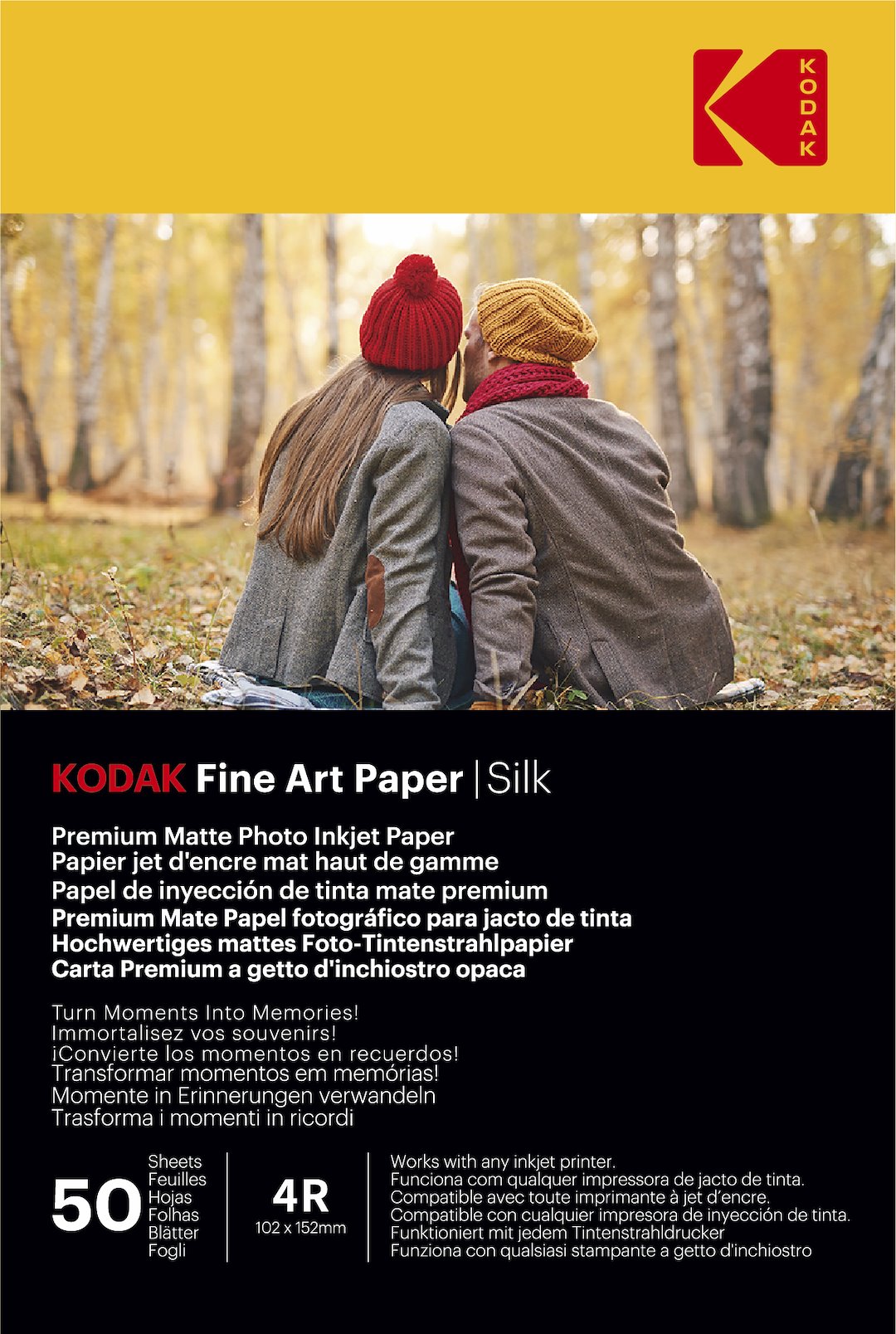 Papier fotograficzny Kodak Fine Art Paper Pearl 240 g/m2 / 4R / 10x15cm / 50 szt / 891725