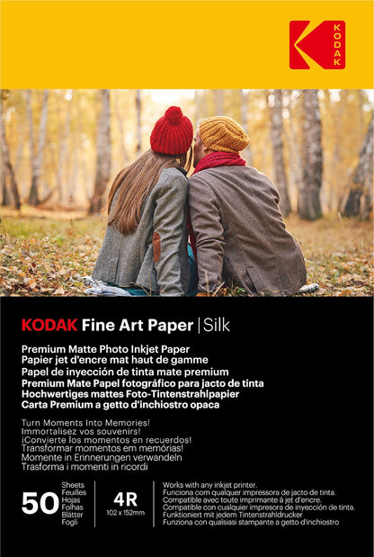 Papier fotograficzny Kodak Fine Art Paper Pearl 240 g/m2 / 4R / 10x15cm / 50 szt / 891725