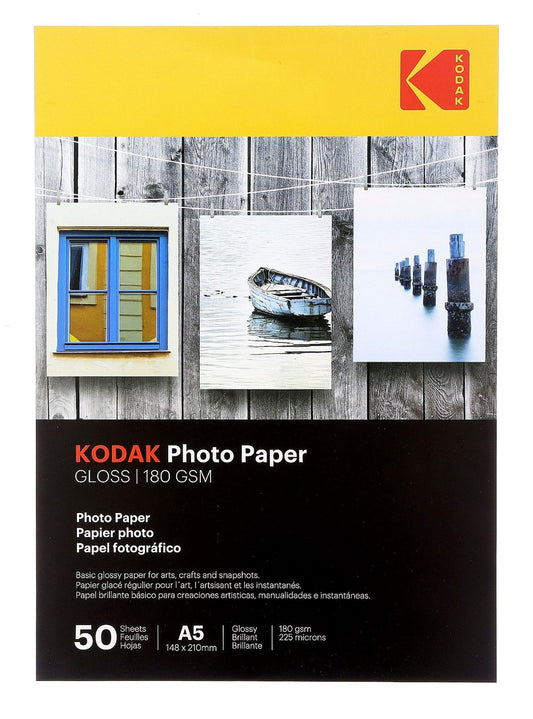 Papier fotograficzny błyszczący Kodak 180 g/m2/ A5 / 15x21 cm / 50 szt / 891726