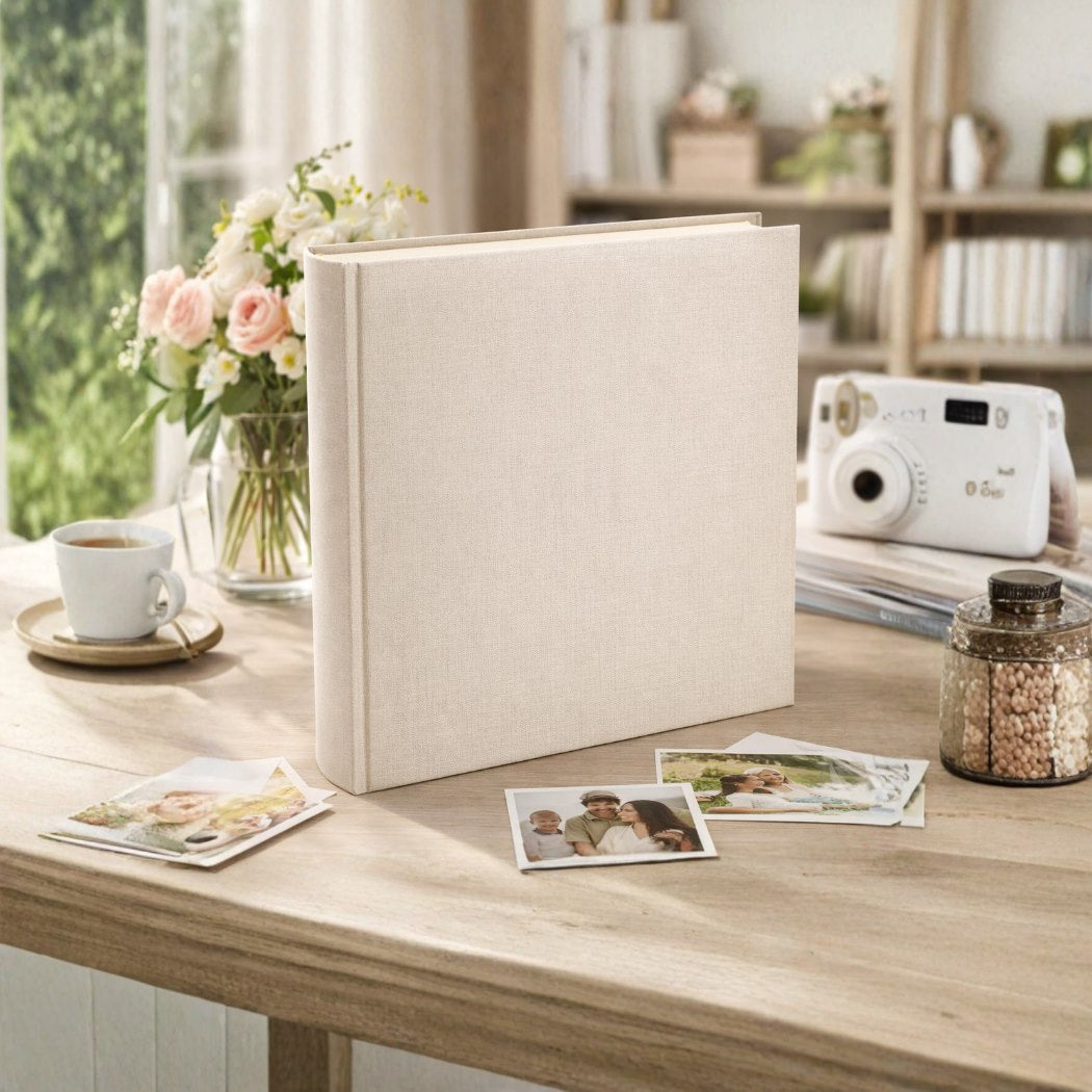Album tradycyjny szyty 29x32 cm 60 stron DBCL30LINENCREAM - zdjęcie 2