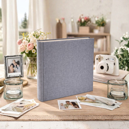 Album tradycyjny szyty 29x32 cm 60 stron DBCL30LINENGREY - zdjęcie 2