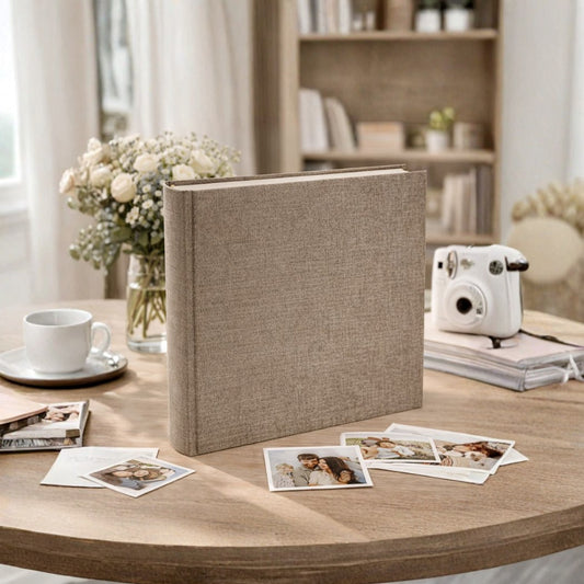 Album tradycyjny szyty 29x32 cm 100 stron DBCL50LINENBEIGE - zdjęcie 2