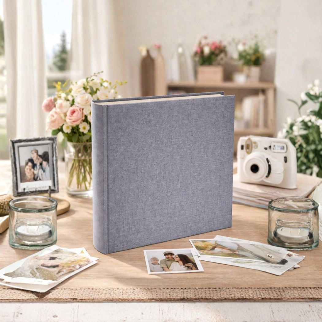 Album tradycyjny szyty 29x32 cm 100 stron DBCL50LINENGREY - zdjęcie 2