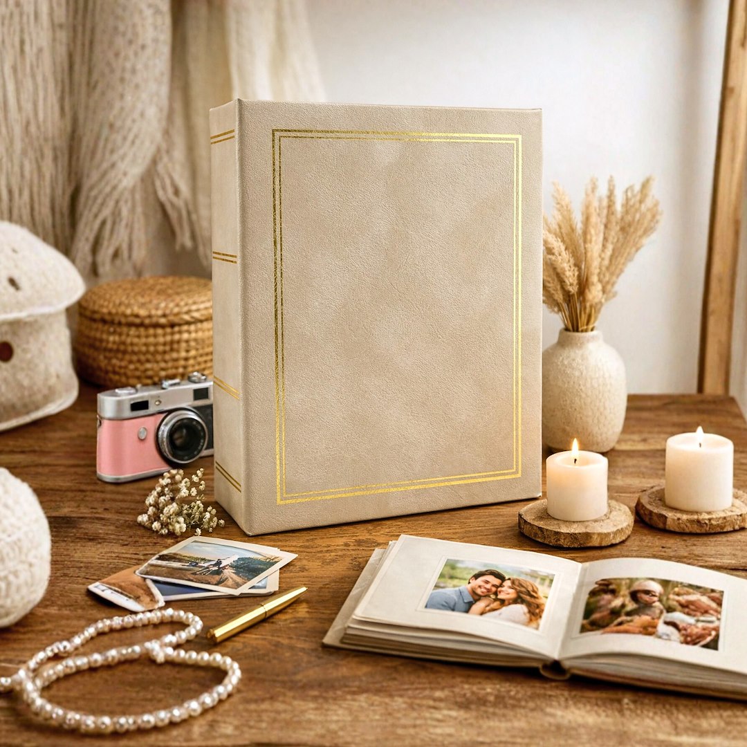Album kieszeniowy klejony 10x15 cm 304 zdjęć DPH46304/2C-IVORY