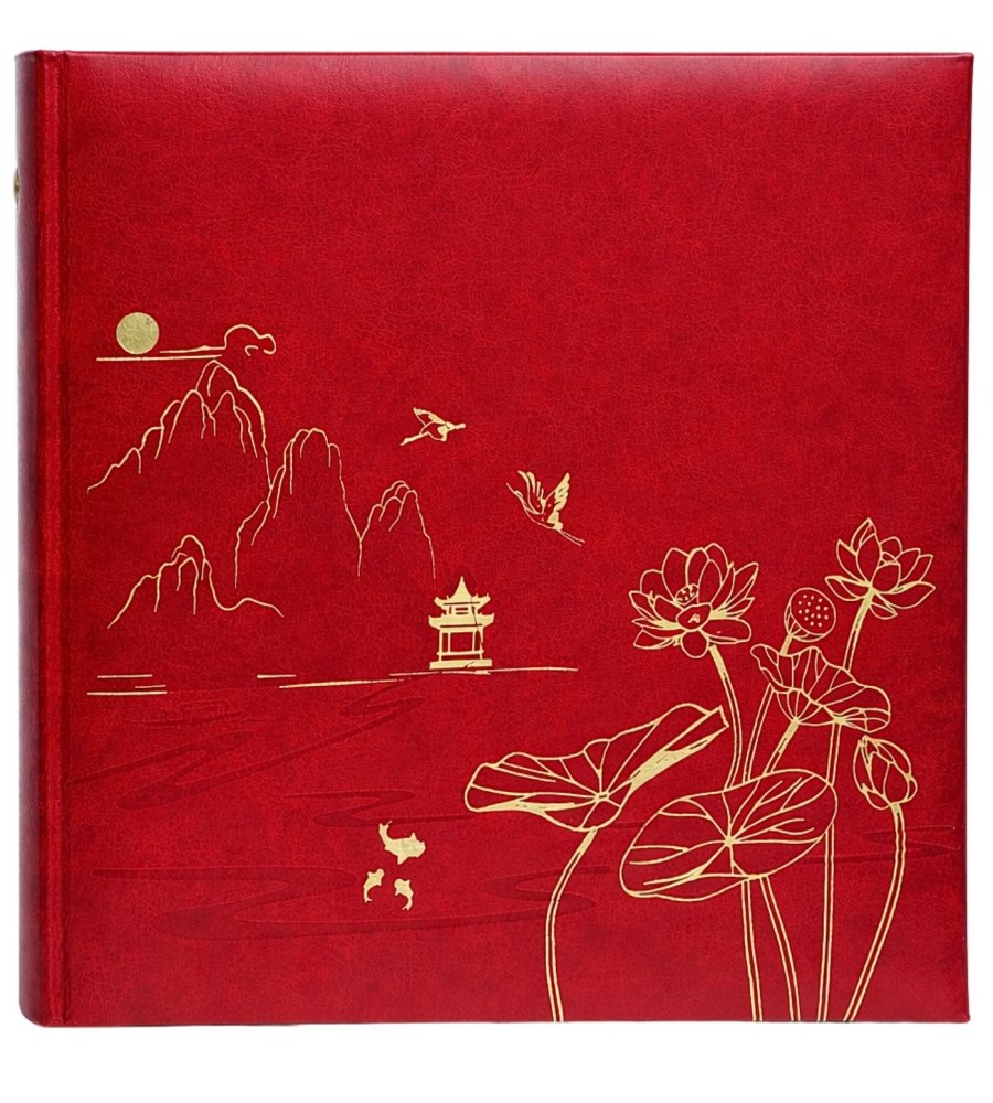 Album kieszeniowy szyty 10x15 cm 200 zdjęć KD46200LOTUS-RED