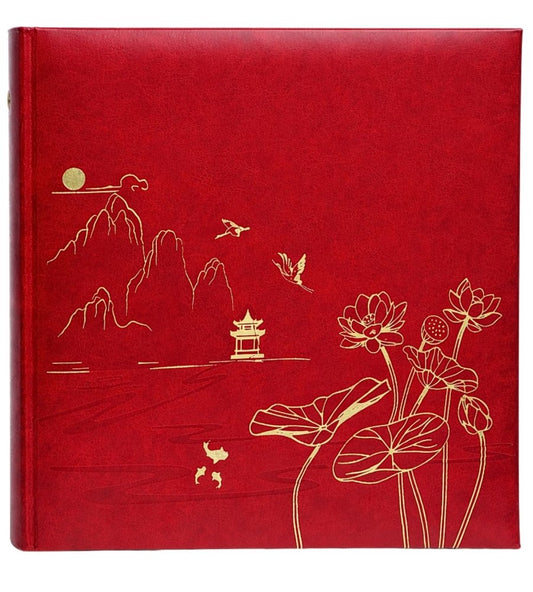 Album kieszeniowy szyty 10x15 cm 200 zdjęć KD46200LOTUS-RED