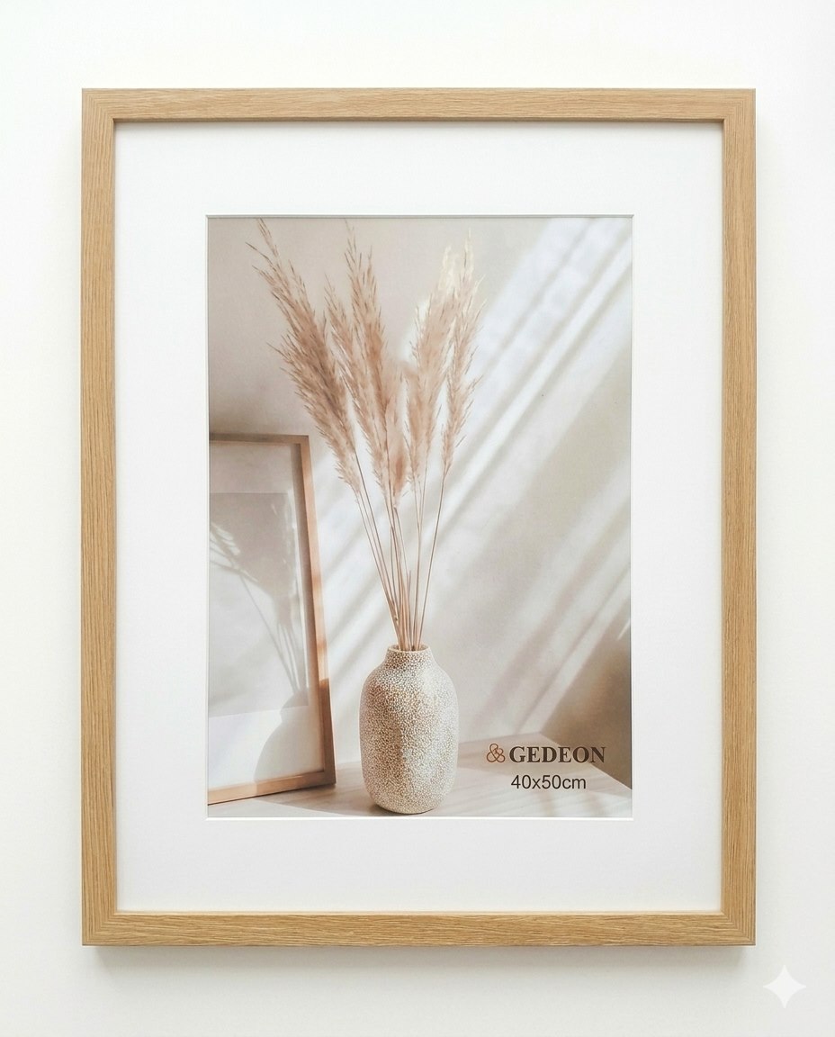 Ramka 40x50cm drewniana z pleksą M240P (20x12mm)