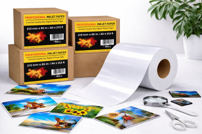 Professional Inkjet Paper – papier fotograficzny w rolce o wymiarach 210mm (A4)*65m*3''' - LUSTRE - Frontier-S DX-100, SureLab D700, Green II